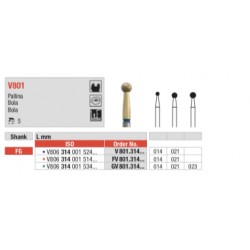 V801-FG Fresa diamantada en forma de bola