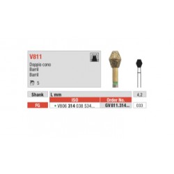GV811-FG Fresa diamantada en forma de barril
