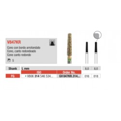 V-847 Fresa forma cono punta plana