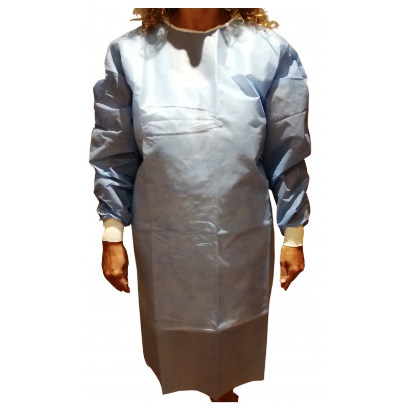 Bata quirurgica impermeable con puños de polipropileno