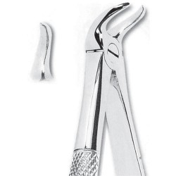 Forceps fig 87 para molares inferiores cariados con coronas rotas