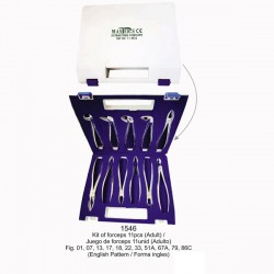 Juego de 11 fórceps  para adulto