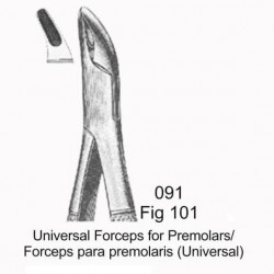 Fórceps extracción fig 101 para premolares