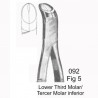Fórceps de extracción fig 5 para tercer molar inferior