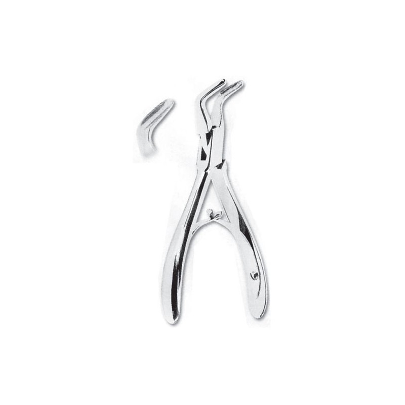 Pinza gubia Blumenthal angulada 45º de 14.5 cm