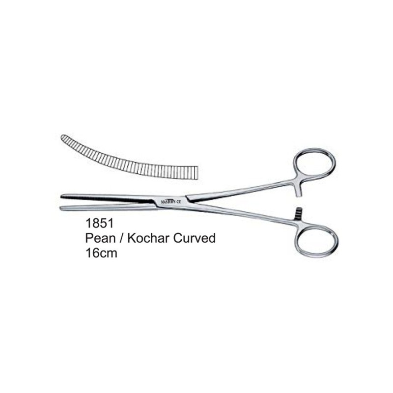 Pinza hemostática pean/kochar curva 16cm