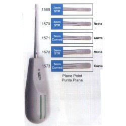 Luxator punta plana 2 mm recto.