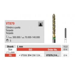 VT879-FG Fresa diamantada en forma de torpedo