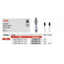 W368-Fresa diamantada WHITE TIGEREN forma de pelota de rugby