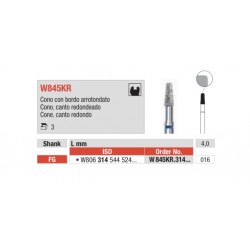 W845KR-FG Fresa diamantada WHITE TIGER en forma de cono canto redondeado