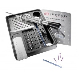 kit de fijación osea, incluye tornillo de acero 1 mm.