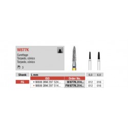 GW877K-FG Fresa diamantada WHITE TIGER en forma de Torpedo cónico