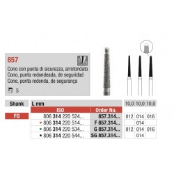 SG857-FG-Fresa endodoncia cono con punta de seguridad