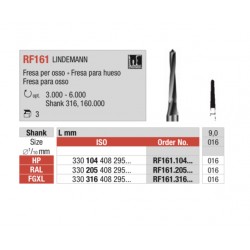 RF161LINDEMANN -Fresa de acero quirurgica para cirugia