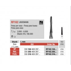 RF162 LINDEMANN Fresa de acero quirúrgica para cirugía de hueso