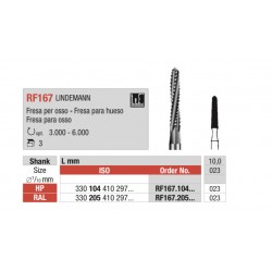 RF167 LINDEMANN Fresa de acero quirúrgica para cirugía de hueso