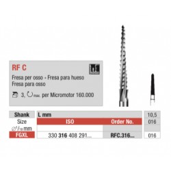 RF C Fresa de acero quirúrgica para cirugía de hueso para micromotor 160.000