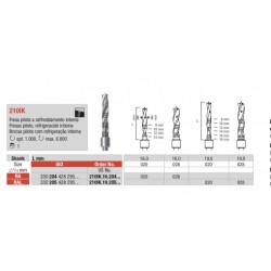 210IK Fresa piloto refrigeración interna