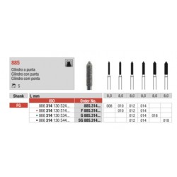SG885-FG Fresa diamantada grano super grueso   con forma de cilindro acabado en punta