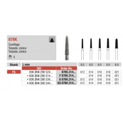 SG878K-FG Fresa diamantada grano super  grueso  en forma de torpedo conico