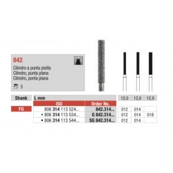 SG842-FG Fresa diamantada grano súper grueso cilindro corte plano.