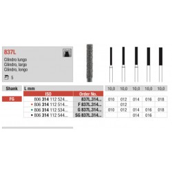 SG837L-FG Fresa diamanta grano súper  grueso cilindro largo punta plana