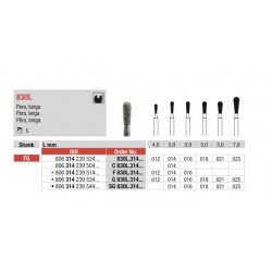 SG830L-FG Fresa diamantada grano súper grueso en forma de pera larga