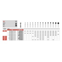 C801-FG Fresa bola diamantada grano super fino