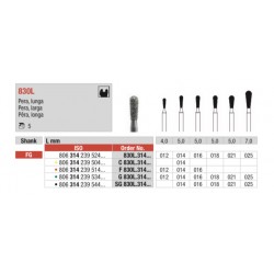 G830L-FG Fresa diamantada grano grueso en forma de pera larga