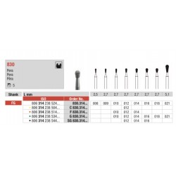 G830-FG Fresa diamantada en grano grueso forma pera