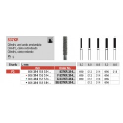 G837KR-FG Fresa diamantada grano grueso cilÃ­ndrica canto redondo