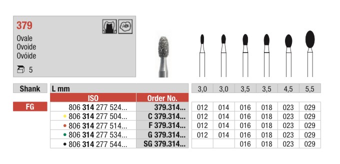 G379-FG Fresa diamantada...