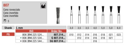 G807-FG Fresa diamantada...