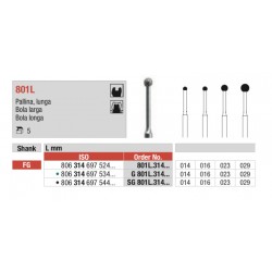 G801L-FG Fresa de bola diamantada grano grueso larga