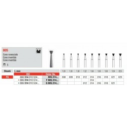 805-RA Fresa diamantada cono invertdio para contraangulo