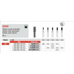 835KR-FG Fresa diamantada grano medio cilindrica con canto redondeado