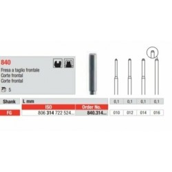 840-FG Fresa diamantada grano media con corte frontal para cavidades y hombros