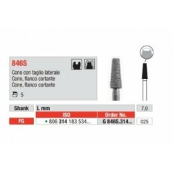 846S-FG Fresa diamantada grano grueso en forma de cono con punta inactiva