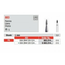 883-010-FG fresa diamantada grano medio en forma de llama