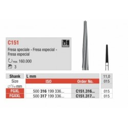 C151-015-FGXL Fresa quirúrgica extra larga especial