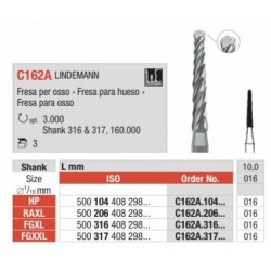 C162A-016-FGXL LINDEMANN Fresa quirurgica extra larga para hueso