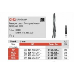 C162-016-FGXL  LINDEMANN Fresa quirúrgica  larga para hueso