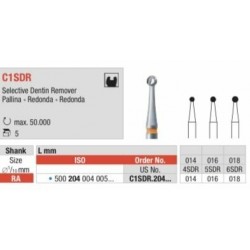 C1SDR-RA Fresa bola carburo de tungsteno elimina solo la dentina débil y cariada.