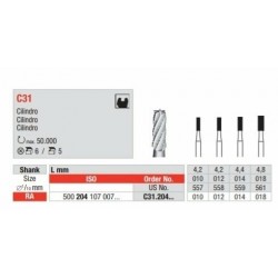 C31-RA Fresa carburo tungsteno en forma de cilindro