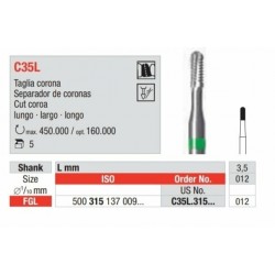 C35L-012-FGL Fresa para cotar coronas de metal
