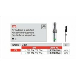 F370-023-FG Fresa diamantada grano fino con forma de biberon