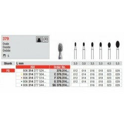 F379-012-FG Fresa diamantada grano  fino  con forma ovalada