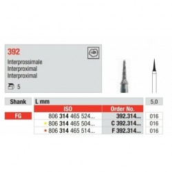 F392-FG Fresa diamantada grano fino para interproximal