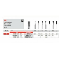 G807-FG Fresa diamantada cono invertido grano grueso larga