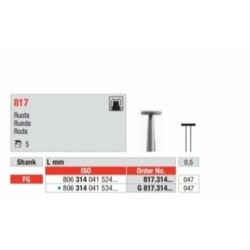 G817-047-FG Fresa diamantada grano grueso redonda mediana